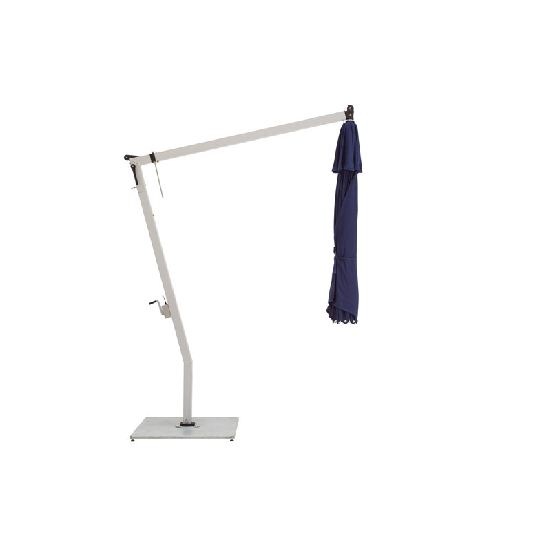 Picollo 10.5' Round Cantilever Umbrella, Ash, Double Stack Metal Plate