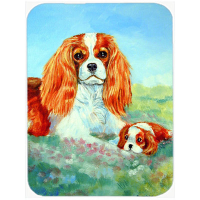 East Urban Home Cavalier Spaniel Momma's Love Glass Cutting Board
