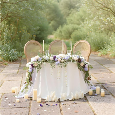 Guirlande de 8,6 pi avec guirlande florale, décorations de printemps pour arches de mariage artificielles, réception de la cérémonie du rosé suspendue à la rose