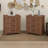 Rustic Three Drawer Reclaimed Solid Wood Farmhouse Nightstand Set Of Two