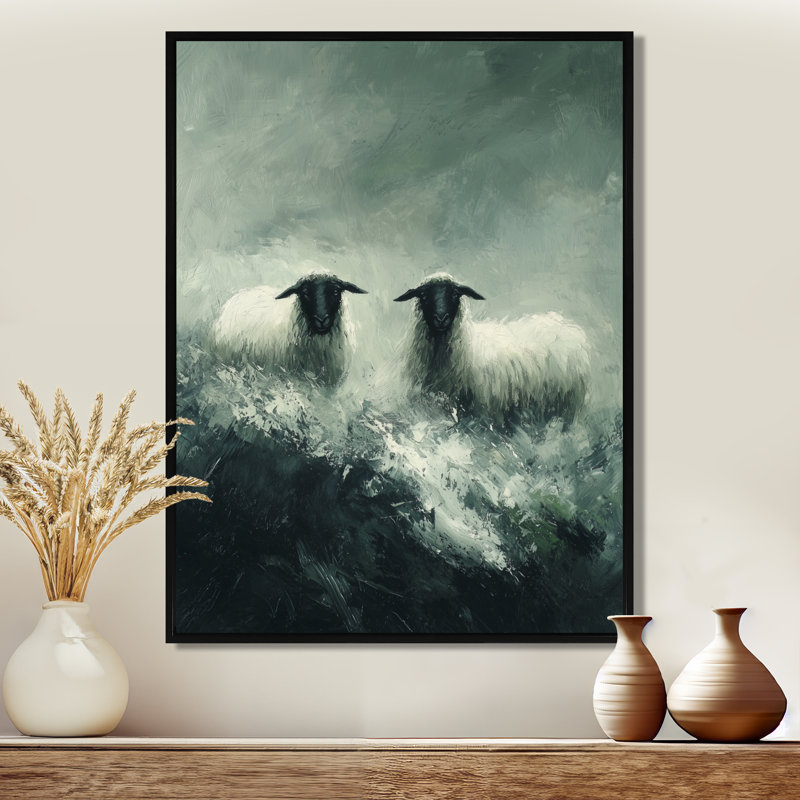 Durby - Animals Canvas Art Print, Black, Floater Framed Print, 20" H x 12" W