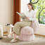 Chaise de meuble-lavabo pivotante rembourrée avec coussin-1813012108