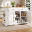 Kitchen Island With 2 Doors, 2 Drawers And Shelves-1338640762