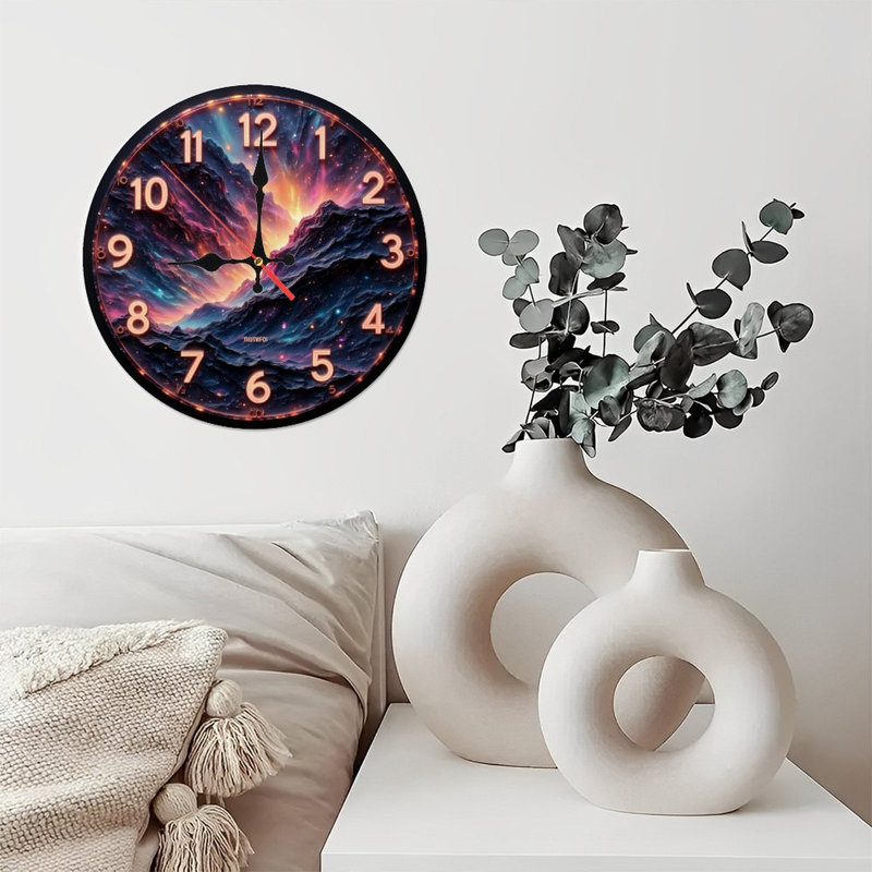 Cosmic Mountain Clock Face
