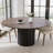 60" Two-tone Round Oak Dining Table with Solid Wood Pedestal Modern Kitchen Table for Living Room Dining Room Seats 8-89231942-89231941