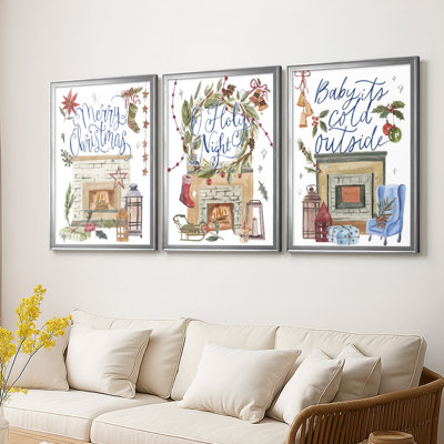 O Sainte Nuit I - Toile tendue avec châssis sur mesure - 3 pièces