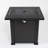 28" Propane Gas Fire Pit Table, 50000 BTU Square Steel Fire Pit For Outside Patio Deck Garden Backyard-Black
