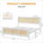 Bed Frame with Headboard, Bohemian Platform Bed Frame with Strong Metal Slats Support, No Box Spring Needed, Noise-Free Design-1430768398-1430768402