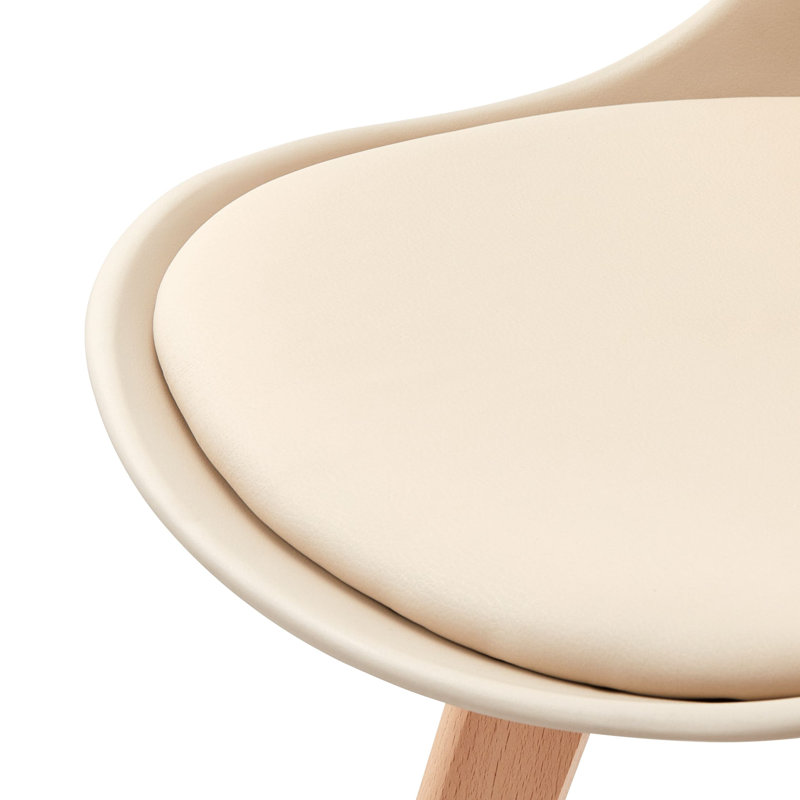 Elnora 46cm H Full Back Side Chair, Cream, 4