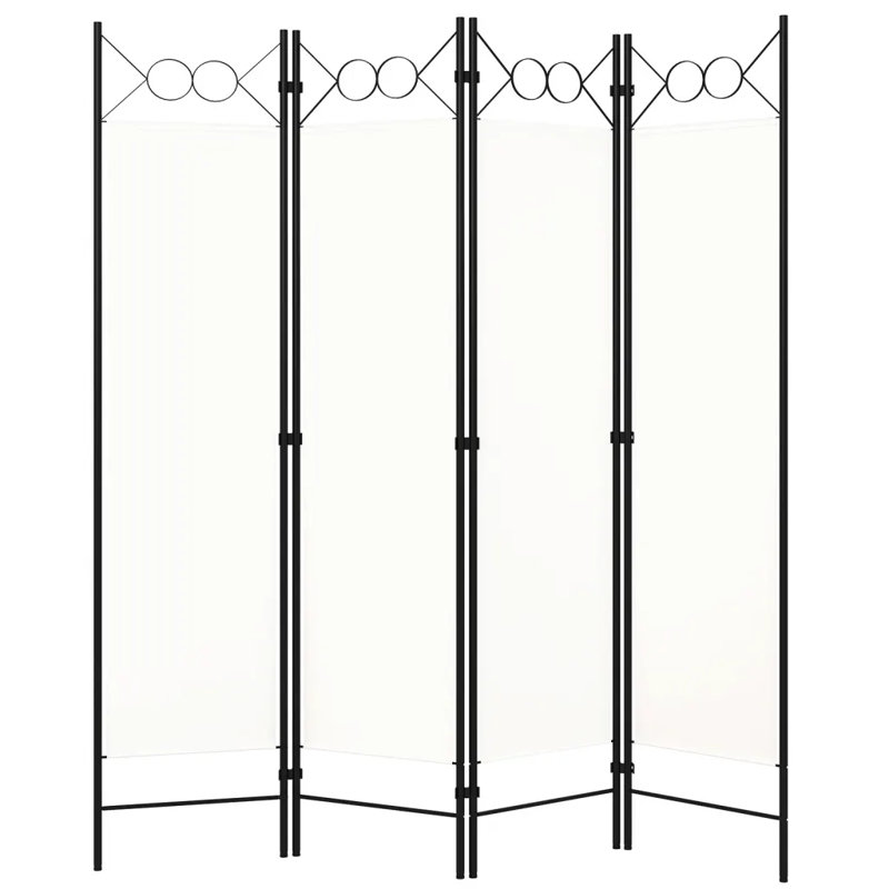 Tati 457.2cm H Folding Room Divider, 4, White