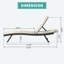 Ensemble de 2 chaises longues de patio