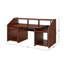 Bureau de musique rectangulaire avec 2 compartiments ouverts, cerisier