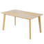 Table de salle à manger rétro, table de salle à manger pour 6 personnes, table de salle à manger rectangulaire minimaliste pour la salle à manger et la cuisine, pieds en bois d'hévéa