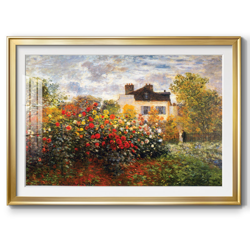 "Argenteuil", reproduction d'art encadrée sur papier par Claude Monet, Or, H 19 po x l 27 po x P 1,5 po