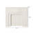 41.73"Modern Minimalist White Fireplace Mantel