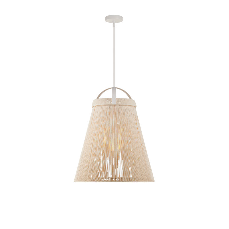 Luminaire suspendu blanc Parnell, Blanc / blanc Gesso / blanc givré