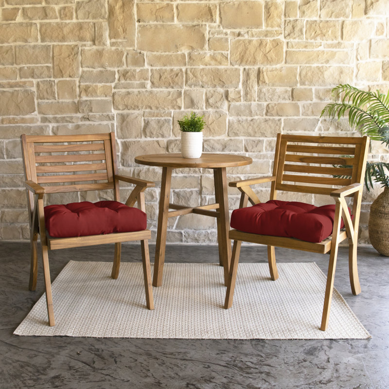 Outdoor 3'' Seat Cushion, 16" W x 16" D, Canvas Jockey Red Sunbrella® Canvas