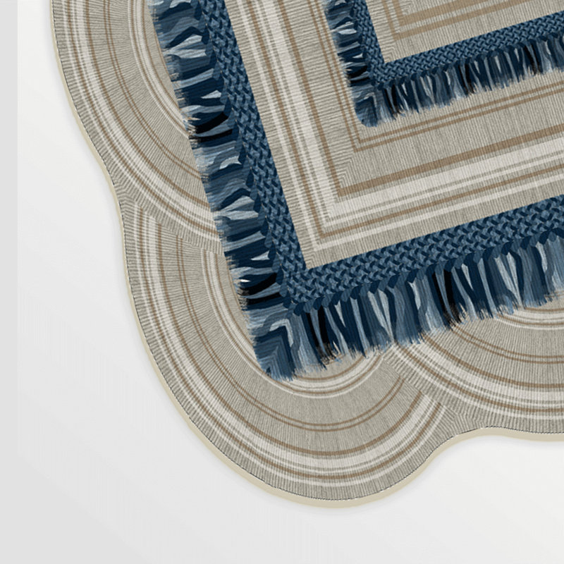 Tapis en polyester tissé à la machine Novelty Weidner, Nouveauté 3 pi 11 po x 5 pi 11 po