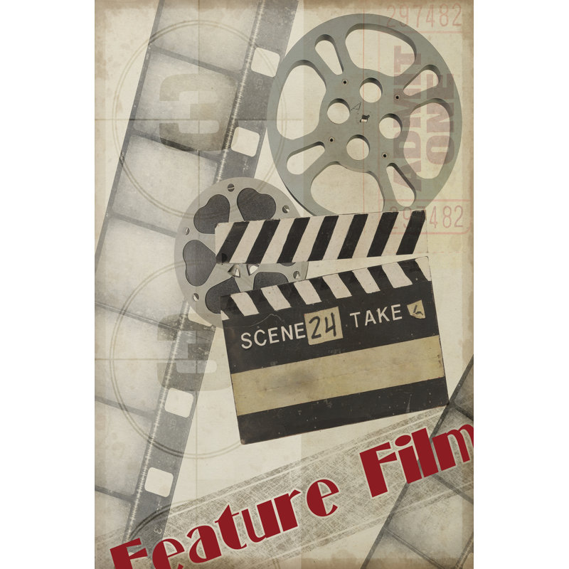 Small Feature Film - Wrapped Canvas Print, 46cm H x 30cm W x 3.8cm D