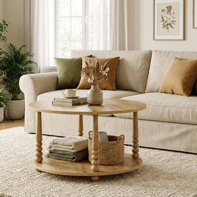 Table basse simple Rutherford, Oak