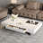 Simple rectangular rock slab floating coffee table-104732910