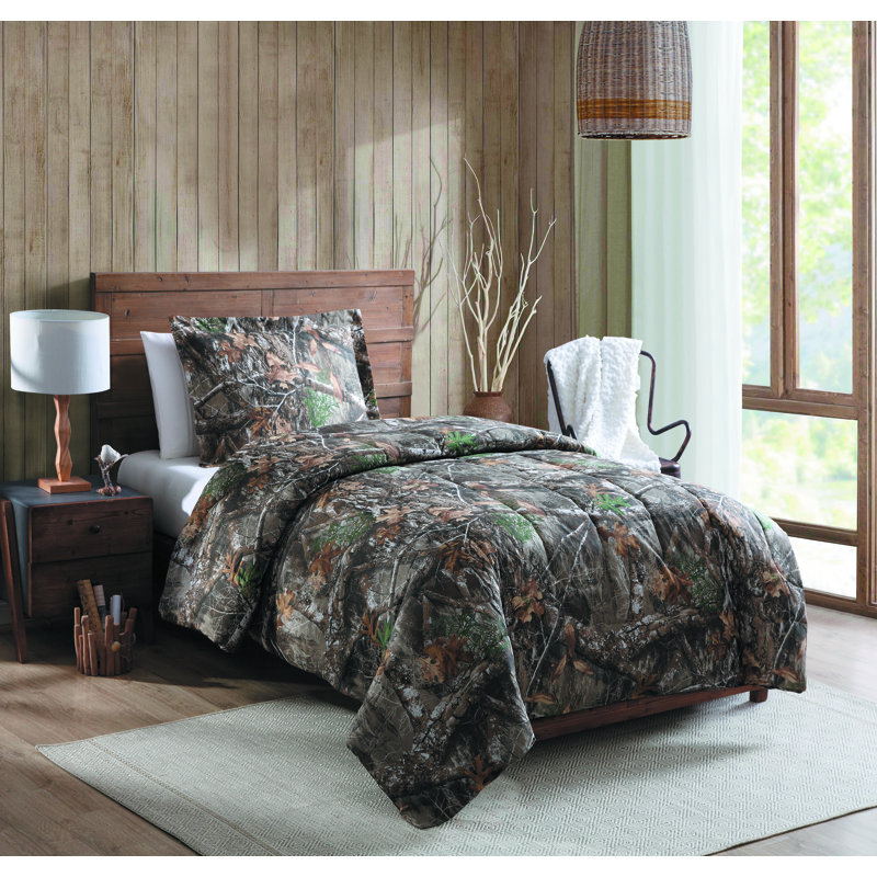 Rustic Cotton Blend No Camouflage Comforter, Twin