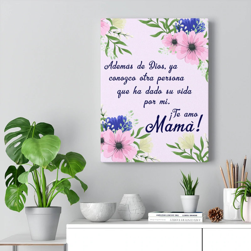 Te Amo Mama, H 16 po x l 12 po x P 1,25 po