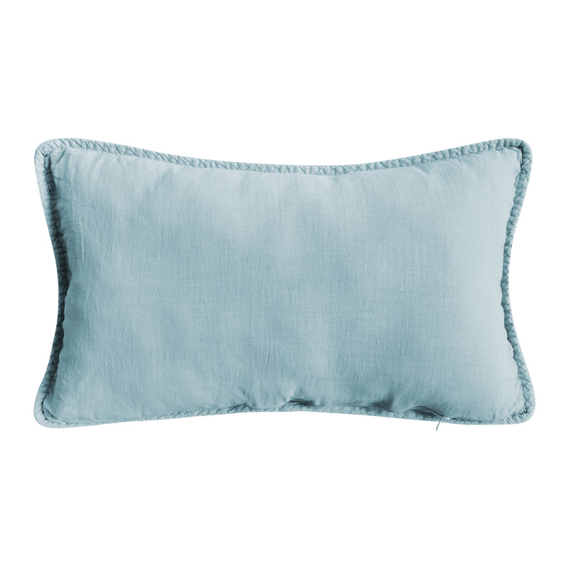 Coussin en coton Carson, Bleu