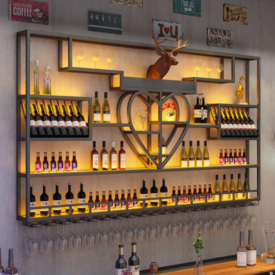 Casier à vin créatif en métal à plusieurs niveaux