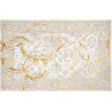 8' X 11' Beige and Gold Abstract Area Rug