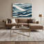 Art mural horizontal sur toile à rayures horizontales bleu ardoise-1523904955