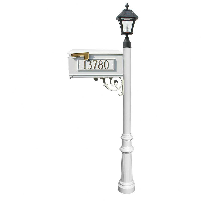 Lewiston 72" H In-Ground Decorative Post, White