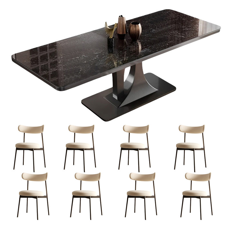 Ensemble de table de salle à manger rectangulaire et chaises