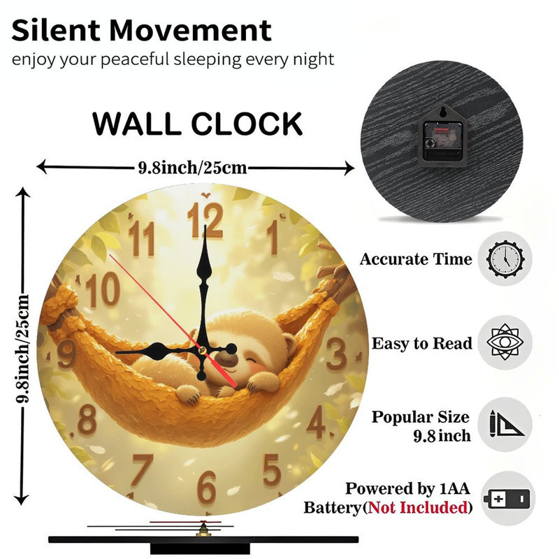 Adorable conception de hamac à horloge paresseuse