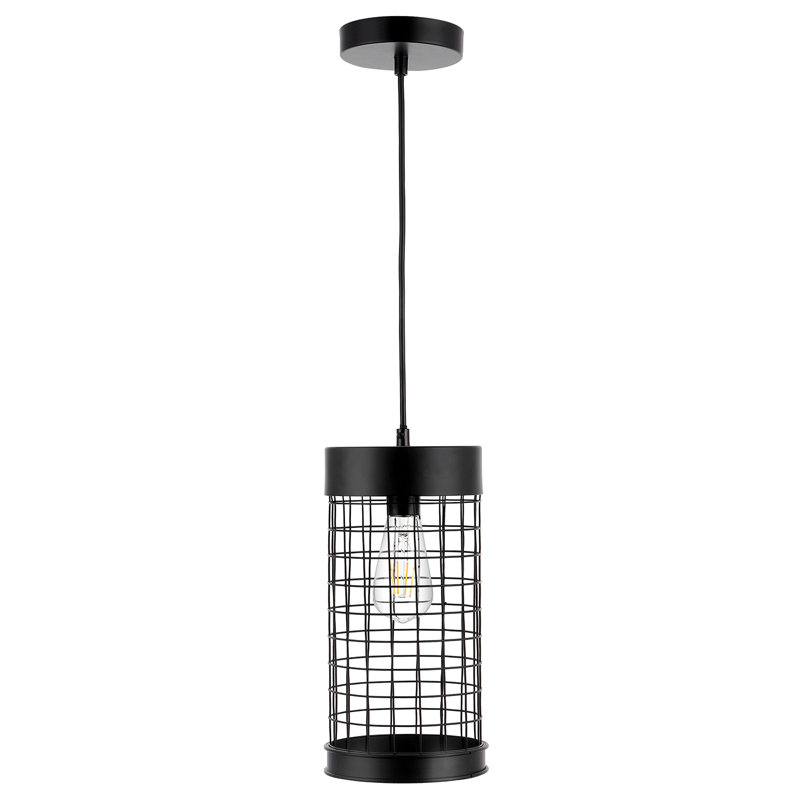 Luminaire suspendu cylindrique 1 lumière, H 61 po x l 6,1 po x P 6,1 po