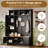 3-In-1 Hall Tree With Bench And Shoe Storage, Farmhouse Storage Bench With Adjustable Shelves, Modern Entryway Coat Rack With 6 Hooks Multiple Storage Space For Mudroom, Living Room-1604203659