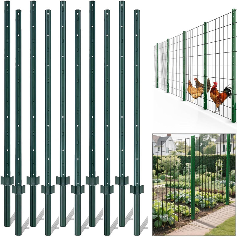 Border Fencing with 1, 121cm H x 13cm W, Green
