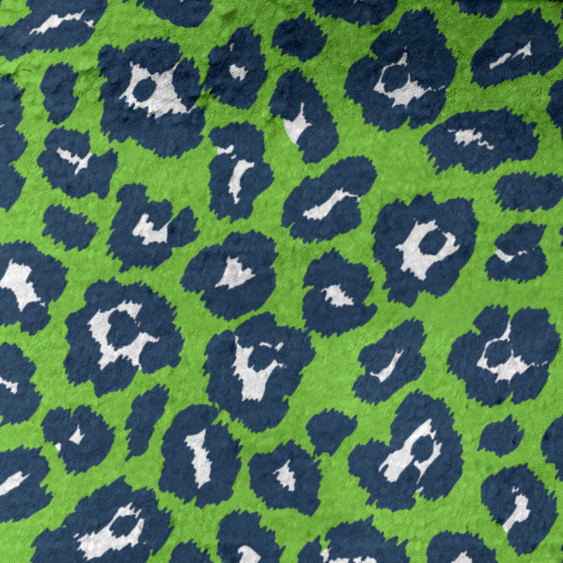 Serviette de plage Holderness, Microfibre, Vert / blanc / bleu marine
