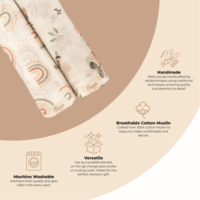 Parker 2-pc. Swaddle Set (butterfly/rainbow)