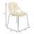 Stackable Dining Side Chairs with Floral Cutout Back and Stainless Steel Legs – Modern Kitchen, Restaurant, or Banquet Seating-2137561168-2036437882