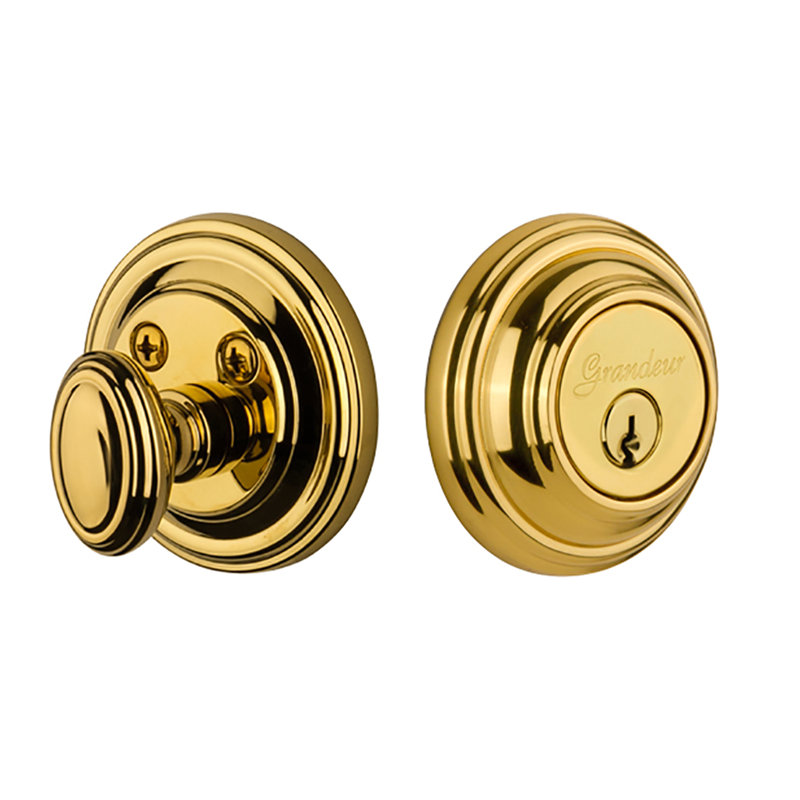 Georgetown Single Cylinder Deadbolt, Lifetime Brass, 2.75"