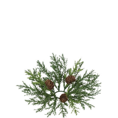 8" Artificial Arborvitae Wreath