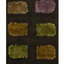 Tapis rectangulaire en laine / soie noué à la main brun / vert / mauve-88508207