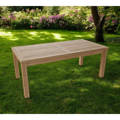 47" Natural Solid Wood Outdoor Coffee Table