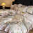 Floral Double-Layer Crinkle Cotton Duvet Cover Set-124974147-124974148