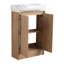 Meuble-lavabo autoportant de 23 po avec lavabo et portes à fermeture douce-566603743
