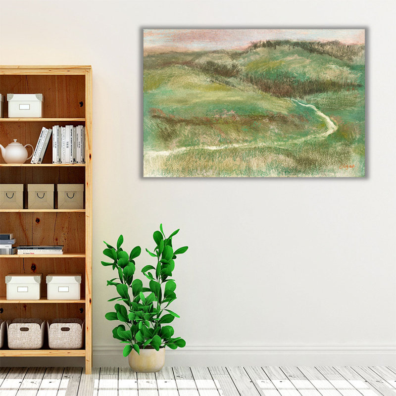 Degas Countryside Views II - reproduction d'art sur toile, H 12 po x l 18 po