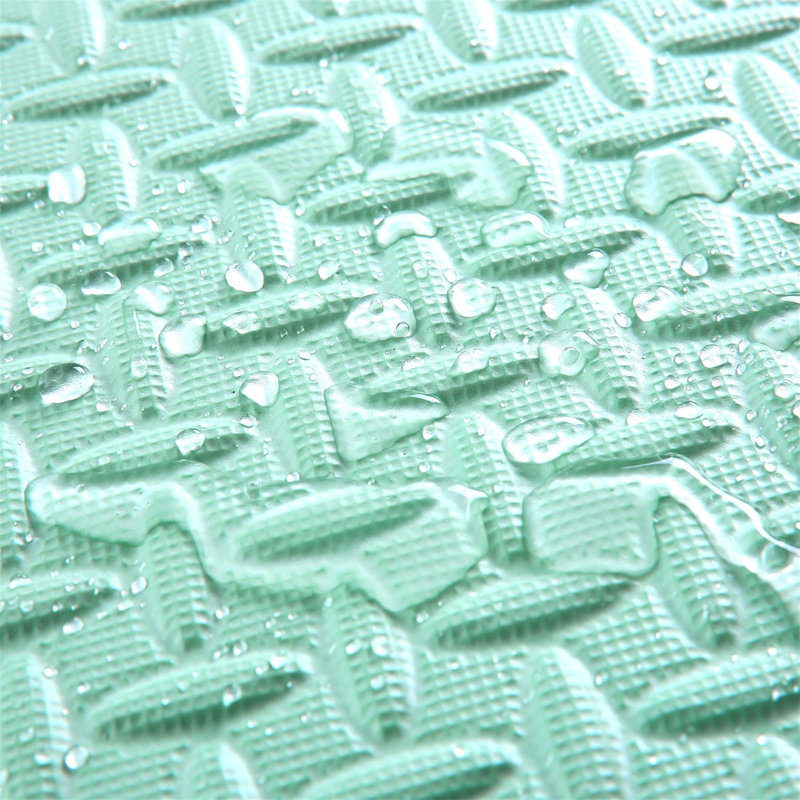 Tapis de jeu en plastique emboîtable, Blanc / rose / vert haricot