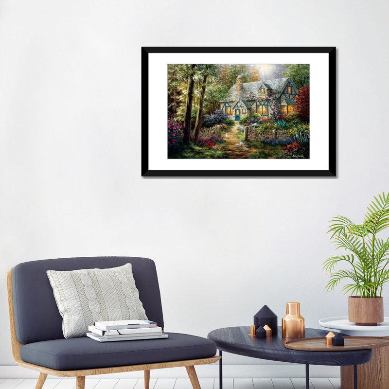 «A Country Gem» par Nicky Boehme, reproduction d'art sur toile tendue, H 24 po x l 32 po x P 1 po, Papier d'art encadré noir