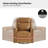 Regazzi Top Grain Leather Swivel Power Recliner-98387623